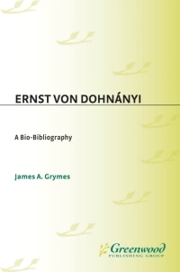 Imagen de portada: Ernst von Dohnányi 1st edition