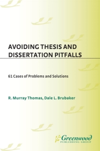 Imagen de portada: Avoiding Thesis and Dissertation Pitfalls 1st edition