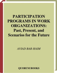 Imagen de portada: Participation Programs in Work Organizations 1st edition