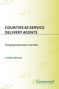 Cover image: Counties as Service Delivery Agents 1st edition