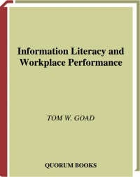 Cover image: Information Literacy and Workplace Performance 1st edition