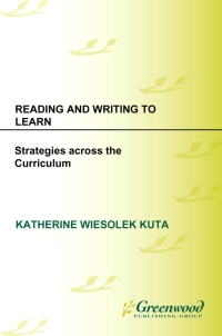 Cover image: Reading and Writing to Learn 1st edition