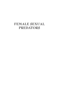 表紙画像: Female Sexual Predators 1st edition