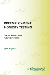 Omslagafbeelding: Preemployment Honesty Testing 1st edition