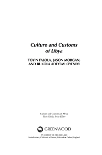 Imagen de portada: Culture and Customs of Libya 1st edition 9780313378591