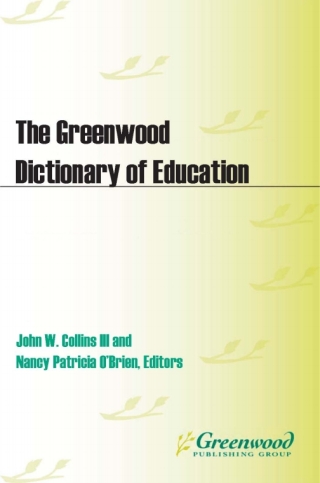Cover image: The Greenwood Dictionary of Education 2nd edition