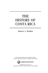 Cover image: The History of Costa Rica 1st edition 9780313379444