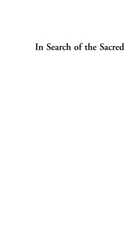 صورة الغلاف: In Search of the Sacred 1st edition