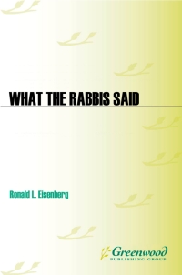 Imagen de portada: What the Rabbis Said 1st edition