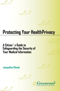 Cover image: Protecting Your Health Privacy 1st edition