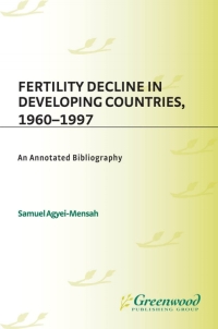 Cover image: Fertility Decline in Developing Countries, 1960-1997 1st edition