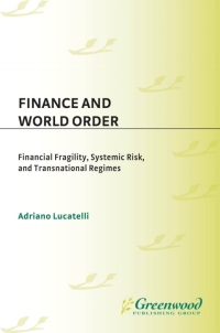 Cover image: Finance and World Order 1st edition