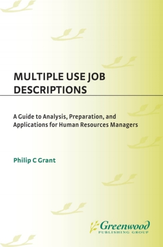 Cover image: Multiple Use Job Descriptions 1st edition