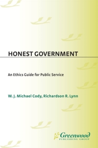 Cover image: Honest Government 1st edition