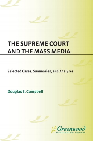 Imagen de portada: The Supreme Court and the Mass Media 1st edition