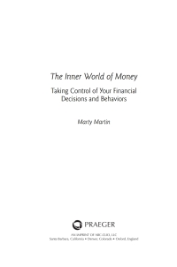 Cover image: The Inner World of Money: Taking Control of Your Financial Decisions and Behaviors 9780313398247