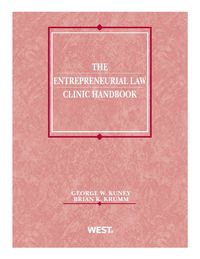 Cover image: The Entrepreneurial Law Clinic Handbook 1st edition 9780314280053