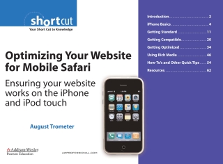 Cover image: Optimizing Your Website for Mobile Safari 1st edition 9780321544018