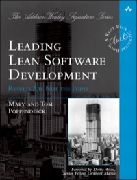 Imagen de portada: Leading Lean Software Development 1st edition 9780321620705