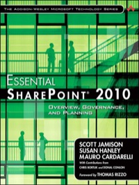 Imagen de portada: Essential SharePoint 2010 1st edition 9780321700759