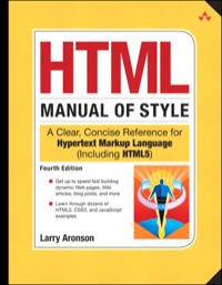 Imagen de portada: HTML Manual of Style 4th edition 9780321712080