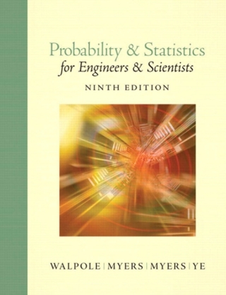 Cover image: Probability and Statistics for Engineers and Scientists 9th edition 9780321629111