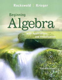 Cover image: Beginning Algebra with Applications & Visualization 4th edition 9780321773302