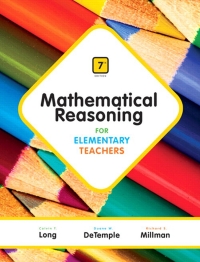 Cover image: Mathematical Reasoning for Elementary Teachers 7th edition 9780134758824