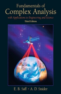 Cover image: Fundamentals of Complex Analysis with Applications to Engineering and Science 3rd edition 9780134689487