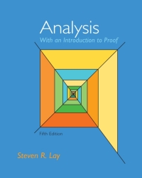 Cover image: Analysis with an Introduction to Proof 5th edition 9780321747471