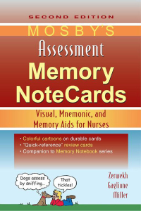 Imagen de portada: Mosby's Assessment Memory NoteCards 2nd edition 9780323067454