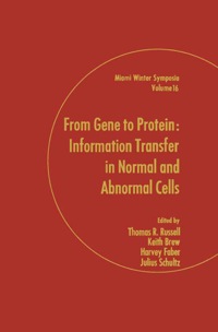 表紙画像: From Gene to Protein: Information Transfer in Normal and Abnormal Cells 9780126044508