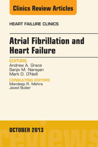 Imagen de portada: Atrial Fibrillation and Heart Failure, An Issue of Heart Failure Clinics 9780323227209