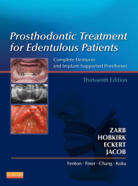 Cover image: Prosthodontic Treatment for Edentulous Patients 13th edition 9780323078443