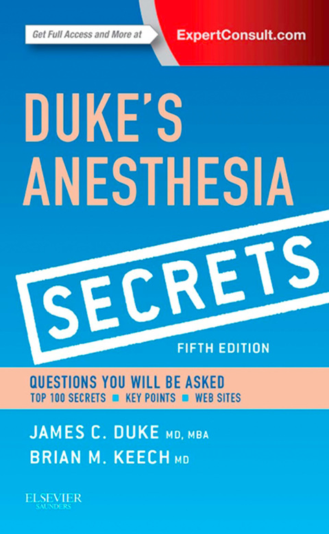 Duke's Anesthesia Secrets, 5th Edition - FULL INSTANT DOWNLOAD | PDF DOCX EPUB