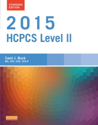Imagen de portada: 2015 HCPCS Level II Standard Edition 9780323279840