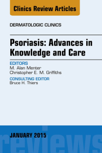 Imagen de portada: Psoriasis: Advances in Knowledge and Care, An Issue of Dermatologic Clinics 9780323341745