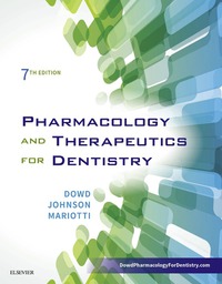Cover image: Pharmacology and Therapeutics for Dentistry 7th edition 9780323393072