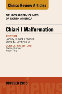 Imagen de portada: Chiari Malformation, An Issue of Neurosurgery Clinics of North America 9780323400923