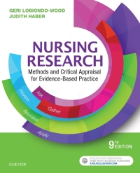 صورة الغلاف: Nursing Research: Methods and Critical Appraisal for Evidence-Based Practice 9th edition 9780323431316