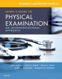Cover image: Student Laboratory Manual for Seidel's Guide to Physical Examination 9th edition 9780323545365