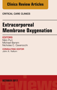 Imagen de portada: Extracorporeal Membrane Oxygenation (ECMO), An Issue of Critical Care Clinics 9780323546584