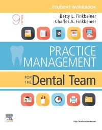 Cover image: Student Workbook for Practice Management for the Dental Team 9th edition 9780323608282
