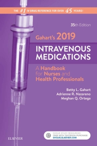 Imagen de portada: Gahart's 2019 Intravenous Medications 35th edition 9780323612722