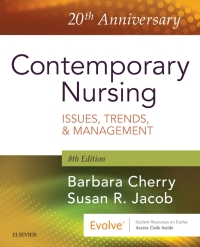 Cover image: Contemporary Nursing: Issues, Trends, & Management 8th edition 9780323554206