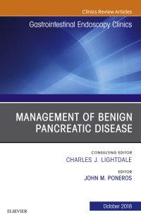 Cover image: Management of Benign Pancreatic Disease, An Issue of Gastrointestinal Endoscopy Clinics 9780323642255