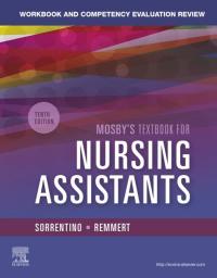 Imagen de portada: Workbook and Competency Evaluation Review for Mosby's Textbook for Nursing Assistants 10th edition 9780323672887