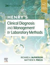 Cover image: Henry's Clinical Diagnosis and Management by Laboratory Methods 24th edition 9780323673204