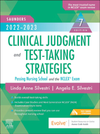 Cover image: Saunders 2022-2023 Clinical Judgment and Test-Taking Strategies 7th edition 9780323763882