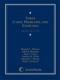 Cover image: Torts: Cases, Problems, and Exercises 3rd edition 9781422472200